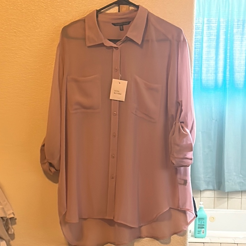 Victoria Secret Chic Lavender Button-Up Blouse
